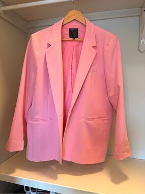Pink Women's Blazer Jacket - Unbranded
